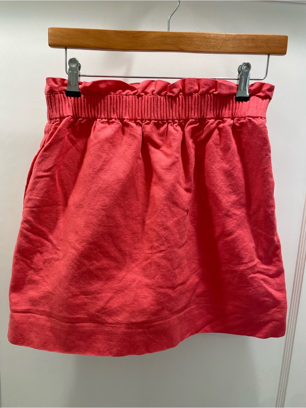 J. Crew Coral Linen Skirt
